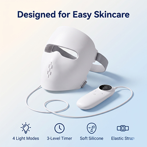 Maschera Facciale LED a Infrarossi Lontani 5D in Silicone, Dispositivo per Cura del Viso 460nm 590nm 630nm 850nm 1064nm per <span class=keywords><strong>Bellezza</strong></span> Domestica - Product Image 3