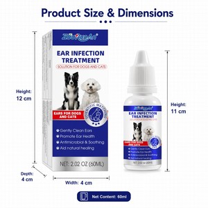ZouRunAn Nuevo Producto Gotas para el Tratamiento de Infecciones de Oídos <span class=keywords><strong>en</strong></span> Mascotas, Limpiador de Oídos para Perros y <span class=keywords><strong>Gatos</strong></span>, Lavado Antimicrobiano, Alivia la Picazón, 60 ml, Venta al por Mayor OEM - Product Image 5