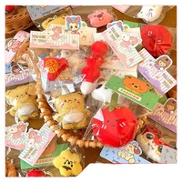 Porte-clés en peluche mignon, pendentif animal de dessin animé, breloque de sac, jouet en peluche pour cadeaux et promotions