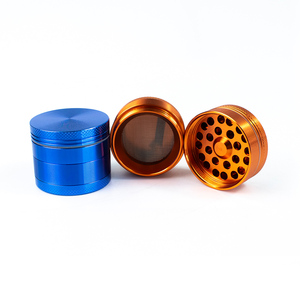 Green Aluminum Alloy 4-Piece <b>Herb</b> <b>Grinder</b> Round Simple Style Metal Spice <b>Grinder</b> 63mm Portable Dry <b>Herb</b> <b>Grinder</b> - Product Image 5