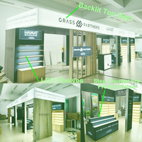 Stand d'exposition modulaire portable 10x20 personnalisé avec éclairage LED pour salons professionnels et foires commerciales