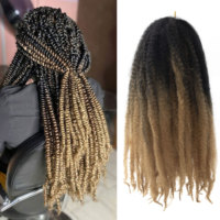 # OT27 Vente Chaude 24 Pouces 100g Ombre Couleur Afro Crépus Bouclés Twist Tressage Cheveux Pas Cher Marley Tresse Extension de Cheveux