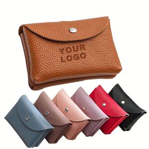 Nouvelle mini bourse à monnaie portable en cuir véritable faite à la main pour femme, portefeuille compact en cuir de vachette simple ou double couche, promotionnel - Product Image 1