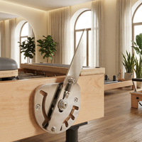 Reformer Pilates pliable en chêne pour la maison, réglable, compact, gain de place, machine de Pilates en bois, logo personnalisé, professionnel, santé