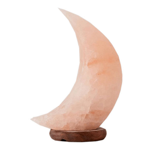 Lampe de sel de l'Himalaya 3 kg pour studio de yoga, lampe de nuit en forme de lune en cristal de roche rose, purificateur d'air, certifiée ISO - Product Image 2