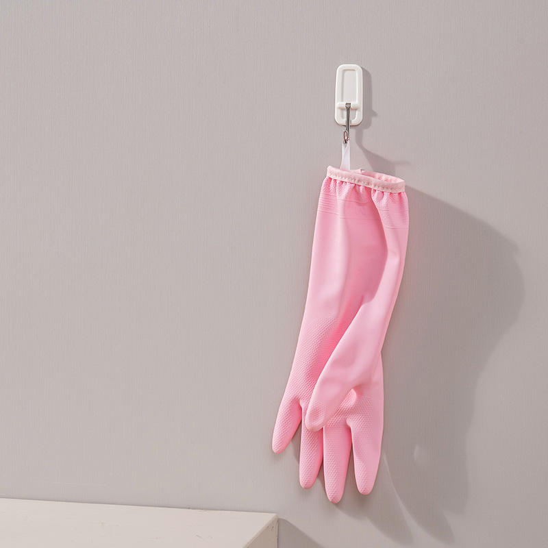 ถุงมือสำหรับใช้ในครัวเรือนพร้อมสายคล้อง [สีชมพู]