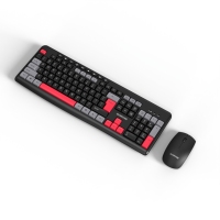 Combo de Teclado y Ratón Inalámbrico Delgado para Juegos OEM, Teclado Inalámbrico de Tamaño Completo de 2.4GHz, Ratón Óptico Inalámbrico para PC/Laptops con Windows