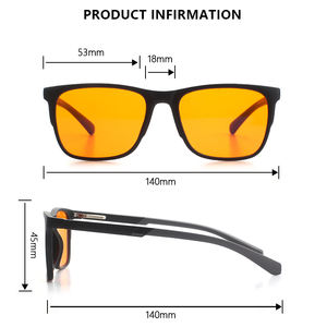 <span class=keywords><strong>Occhiali</strong></span> da Lettura da Uomo di Alta Qualità in TR90 Anti <span class=keywords><strong>Luce</strong></span> <span class=keywords><strong>Blu</strong></span> con Lenti Arancioni e Montatura Scura Quadrata, Nuovo Stile da Fornitore di Fabbrica - Product Image 3