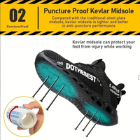Dinggu respirant Offre Spéciale hommes travail respirant chaussures de sécurité anti-crevaison anti-dérapant acier orteil chaussures de travail en plein air