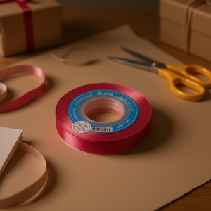 ริบบิ้นผ้าซาติน 2.0 ซม. 25 หลา สีแกรนาท D39 - Product Image 2