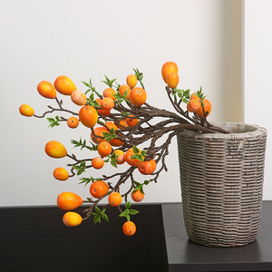 Decoración Floral Artificial Yihua con Frutas Doradas de 52cm, Flor de Seda para Sala de Estar, Comedor y Dormitorio - Product Image 2