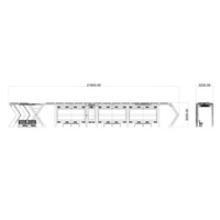 Abri d'attente extérieur moderne en structure acier pour arrêt de bus, abri intelligent avec panneau d'affichage numérique LED couleur intégré à énergie solaire, personnalisable OEM