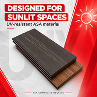 Dalles de terrasse extérieures modernes en WPC, revêtement de sol DIY en WPC, planches ASA durables et imperméables pour terrasse extérieure