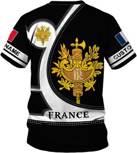 <span class=keywords><strong>T</strong></span>-<span class=keywords><strong>shirt</strong></span> Classica 3D Personalizzata Fitspi con Bandiera Francese, Design Parigi, Maglietta all'Ingrosso - Product Image 4