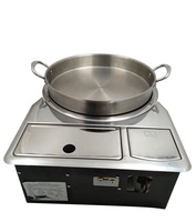 Table de cuisson et barbecue au gaz propane intégrée coréenne avec acier inoxydable et allumage pulsé pour restaurants, rôtissage et fondue