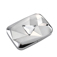 Nouveau luxe YouTube Awards métal Plaque personnalisée Youtube Play bouton Plaque trophée pour la décoration d'événement