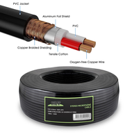 Prix usine bonne qualité câble Microphone 100m rouleau Flexible Xlr Double blindage câble micro pour haut-parleur
