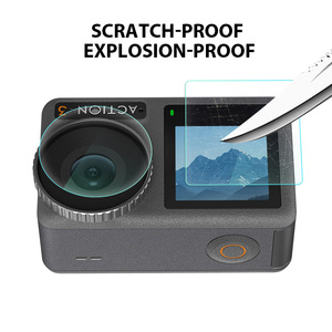 Protezione dello schermo HD in vetro temperato pellicola Action Camera accessorio per DJI OSMO Action 3 - Product Image 5