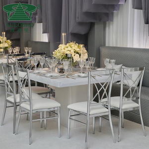 Vente en gros de chaises de mariage de luxe modernes en acier inoxydable bon marché - Product Image 1