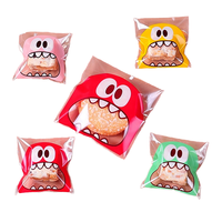 Sacs à friandises Monster Cookie en OPP, cellophane auto-adhésif pour boulangerie, biscuits, chocolats, snacks, sacs en PP pour T-shirts avec impression en gravure