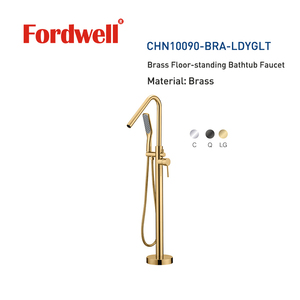 Rubinetti <span class=keywords><strong>da</strong></span> <span class=keywords><strong>bagno</strong></span> Free-standing in stile lusso rubinetti <span class=keywords><strong>bagno</strong></span> dorato rubinetti doccia in ottone <span class=keywords><strong>da</strong></span> pavimento - Product Image 2