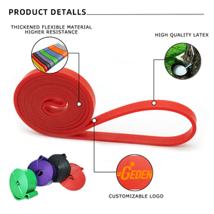 Bandes de Résistance en Caoutchouc Personnalisables GEDENG avec Logo – Bandes d'Exercice de Puissance pour Traction Assistée et Fitness - Product Image 2