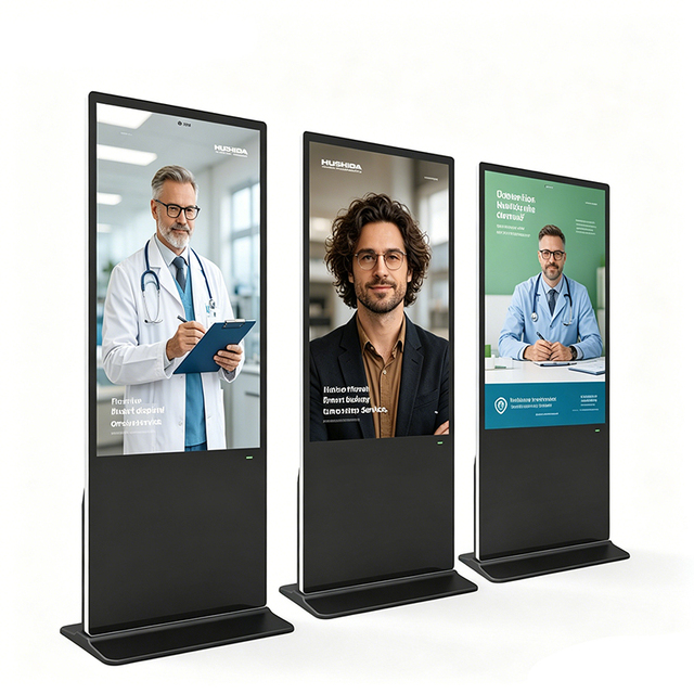 55" 4K Touch Kiosk Android 13 Windows OS LCD Digital Signage Capacitive Interactive Poster Display with SDK for Project