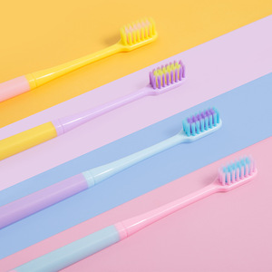 Haoniu Adult Toothbrush <b>Soft</b> Bristle Ice Cream Color 8-Piece <b>Box</b> Household Manual Toothbrush - Product Image 2