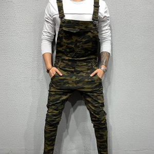 Mens जींस चौग़ा डेनिम Dungaree बिब चौग़ा पुरुष Jumpsuits कार्गो काम पैंट पतलून प्लस आकार Mens आकस्मिक मोटो बाइकर पैंट - Product Image 1