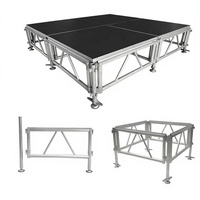 Offre Spéciale – Plateforme de Scène Mobile en Aluminium 1,22 m x 1,22 m, Réglable, pour Concerts Extérieurs et Événements, Équipement Portable pour Salons Professionnels