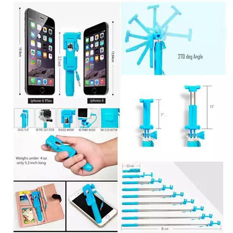 TD World's Smallest Selfie Stick Lightweight and Guaranteed to Fit in Your Pocket with Face Tracking and Remote Control