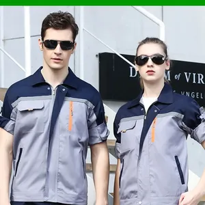 ZN-格安低MOQ夏用作業服シャツとパンツ配達員服ユニセックスタクシー運転手ユニフォーム - Product Image 3