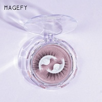 MAGEFY Faux cils auto-adhésifs Oeil de chat Bande complète de cils auto-adhésifs en soie Faux cils