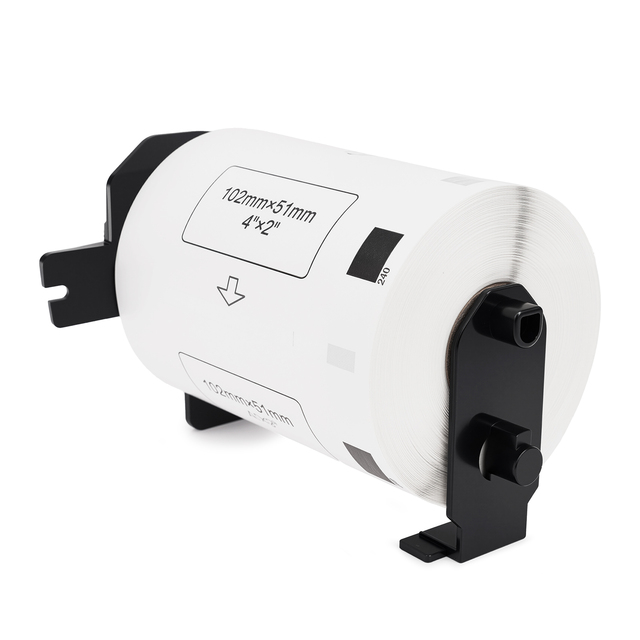 Compatible DK-11240 DK-1240 Thermal Paper 102mm 51mm 600pcs/roll Barcode Label Black White Labels Shipping Sticker Printer