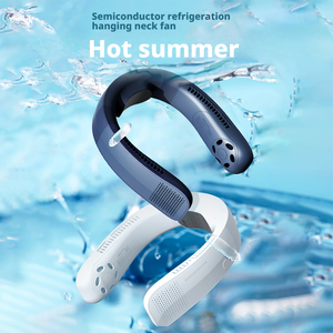 Portátil elétrico USB dobrável 3 velocidades de refrigeração pescoço ventilador Wearable Mini ar condicionado para uso ao ar livre - Product Image 3