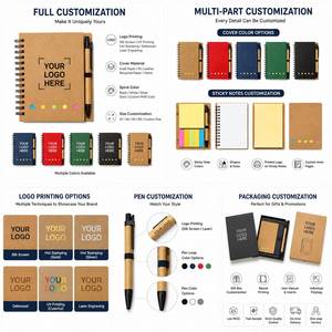 Set de Papelería Personalizado, Cuaderno Espiral Kraft, Notas Adhesivas, Marcadores de Colores, Bolígrafo Ecológico, Logotipo Personalizado, Regalo Corporativo, Proveedor al por Mayor - Product Image 4