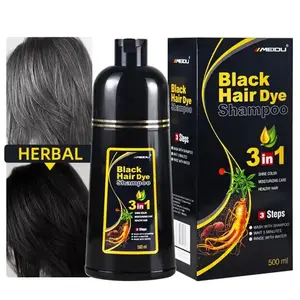 В наличии, оптовая цена завода meidu 3 в 1, Перманентный серый цвет и черный цвет краски для волос шампунь