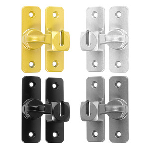 Aluminum Alloy Door <b>Lock</b> Buckle 90 Degree Sliding <b>Lock</b> Anti Theft With Glow In Dark Feature For Home Hotel Bathroom - Product Image 2