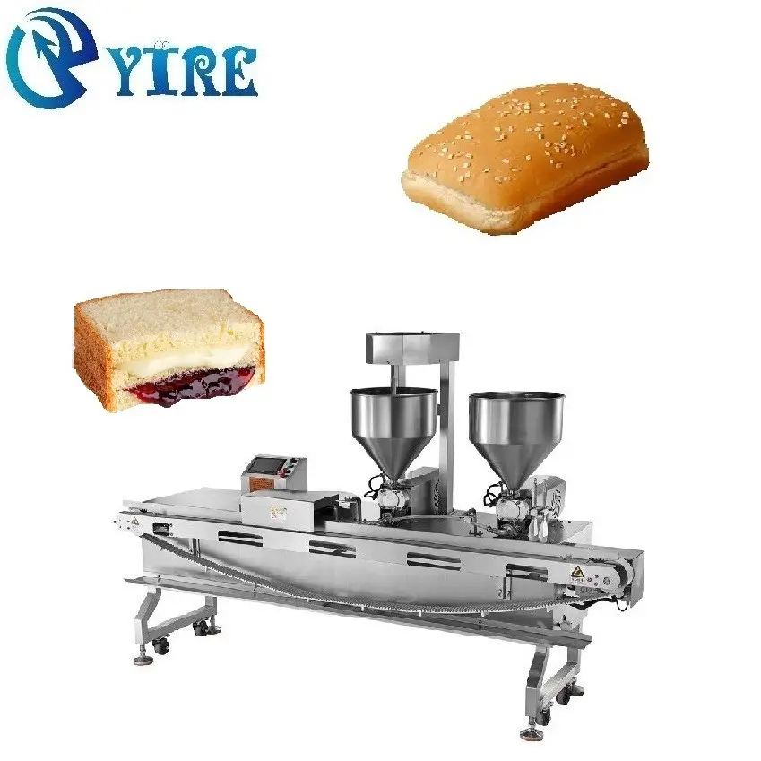 yirenAutomatic toast bread cut and two-color cream jam chocolate spread filling machine Chinese suppliers
