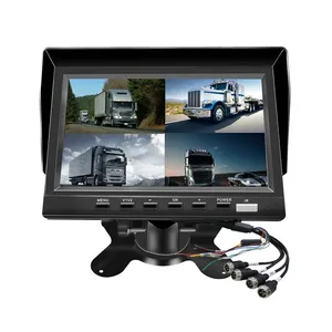 Promoción 720P AHD Monitor de coche 7 pulgadas camión BSD DVR Monitor pantalla dividida Monitor