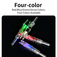 SPG Flèche LED Lumineux Nock 6.2mm Tir À L'arc Automatique Éclairé En Plein Air Composé Arc Chasse Fibre De Verre Carbone Arbres Accessoires