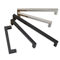 Poignées de porte de placard minimalistes en alliage de zinc noir, design linéaire, durables pour usage en atelier