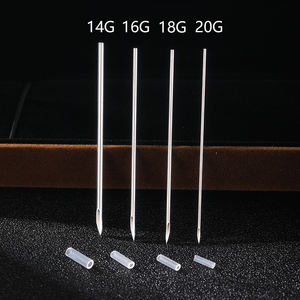 316l jarum tindik kecantikan sekali pakai, jarum steril untuk alat tindik hidung bibir telinga - Product Image 6