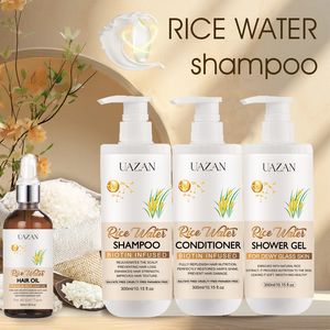 Shampooing et revitalisant à l'eau de riz anti-chute de cheveux, anti-pelliculaire, clarifiant, 300 ml, marque privée, fabricant - Product Image 1