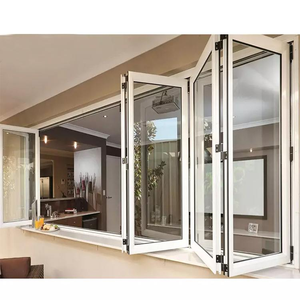 Portes accordéon en aluminium résistant aux ouragans <span class=keywords><strong>pour</strong></span> l'extérieur, pliables, à double battant, isolation thermique, faible émissivité, <span class=keywords><strong>pour</strong></span> salle de bain et chambre à coucher - Product Image 6