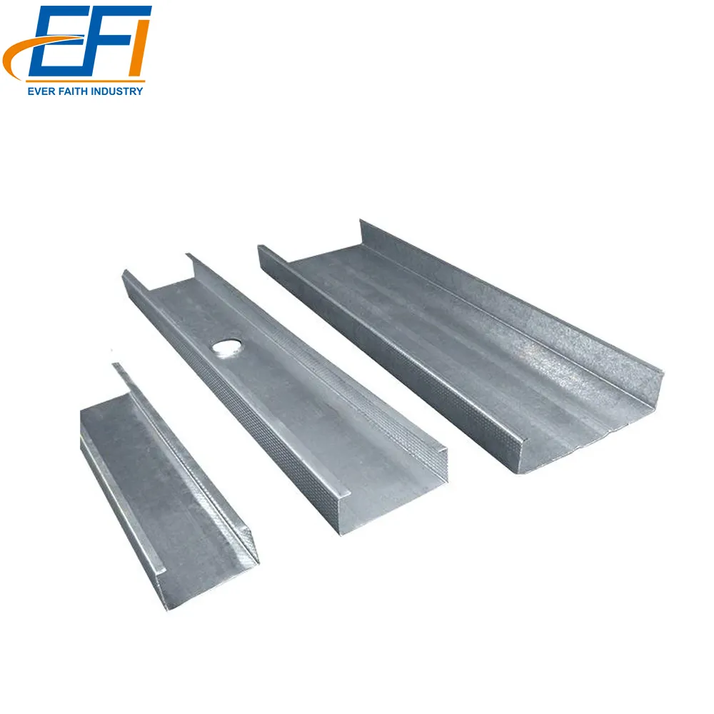 C profil çelik saplama Metal alçı asma tavan çelik kanal fiyatı