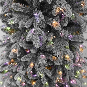 Sapin de Noël vertical haut de gamme avec lumières LED, fonctionnant sur piles, écologique, décoré pour une utilisation en intérieur - Product Image 6