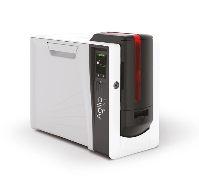 Best Sell Evolis Agilia Simplex Retransfer 600 DPI Resolution Single/Dual Sided PVC ID Card Printer Stock 3.5-inch Color LCD