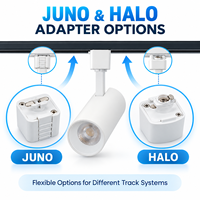 Rail lumineux en aluminium ETL à commande directe d'usine, 10W 15W 25W, 3 températures de couleur, dimmable, Ra90, avec adaptateur JUNO HALO pour restaurant, supermarché, galerie