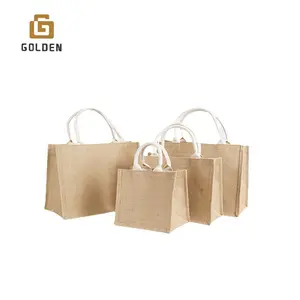 Золотая Мешковина из джута с индивидуальным принтом, Экологичная сумка-шоппер, сумка из джута, Пляжная Подарочная сумка, недорогая Джутовая сумка для большого количества
